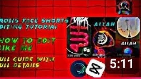 New Troll Face Editing Shorts || Full Tutorial || Watch Full || Edit like me