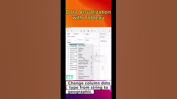 Change from sting to geographic in Tableau #tableau #datascience #datavisualization