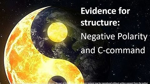ling2 lecture 3 - Negative Polarity Items and C-command