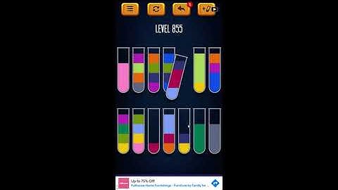 Water Sort Puzzle - Color Liquid Sorting Game Level 855 Solution