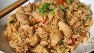 Riz sauté au poulet et au chou chinois : recette simple - Cooking With Morgane