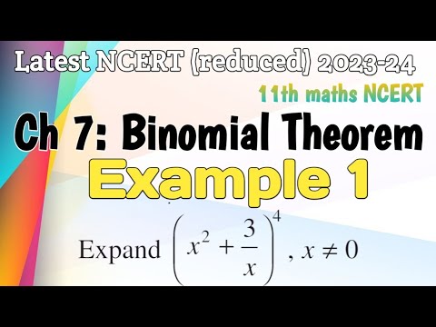Example 1 Binomial Theorem | Chapter 7 Binomial Theorem #example1