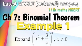 Example 1 Binomial Theorem | Chapter 7 Binomial Theorem #example1