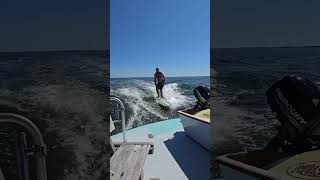 Wake Surfing on the Great South Bay #fyp #foryou