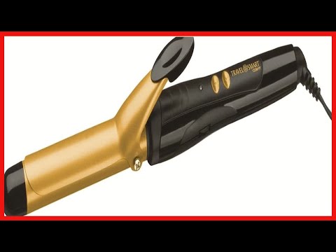 Travel <strong>Smart</strong> by Conair 1-inch Ceramic Dual Voltage Curling Iron, <strong>Black</strong>/Gold