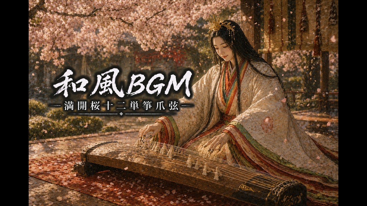 🌸 満開桜十二単箏爪弦 〜花見BGM 1時間〜 / Hanami BGM 1 Hour | 春の