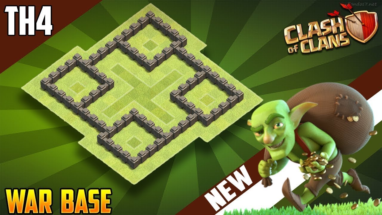 NEW BEST Town Hall 4 (TH4) Base 2020 - Clash of Clans - YouTube.