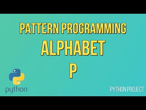 Write a Python Program to print Alphabet pattern P || Pattern Programming || Python Projects