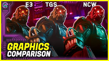 Cyberpunk 2077 - Gameplay Graphics comparison 2018 vs 2020 (E3 vs TGS vs NCW RU)