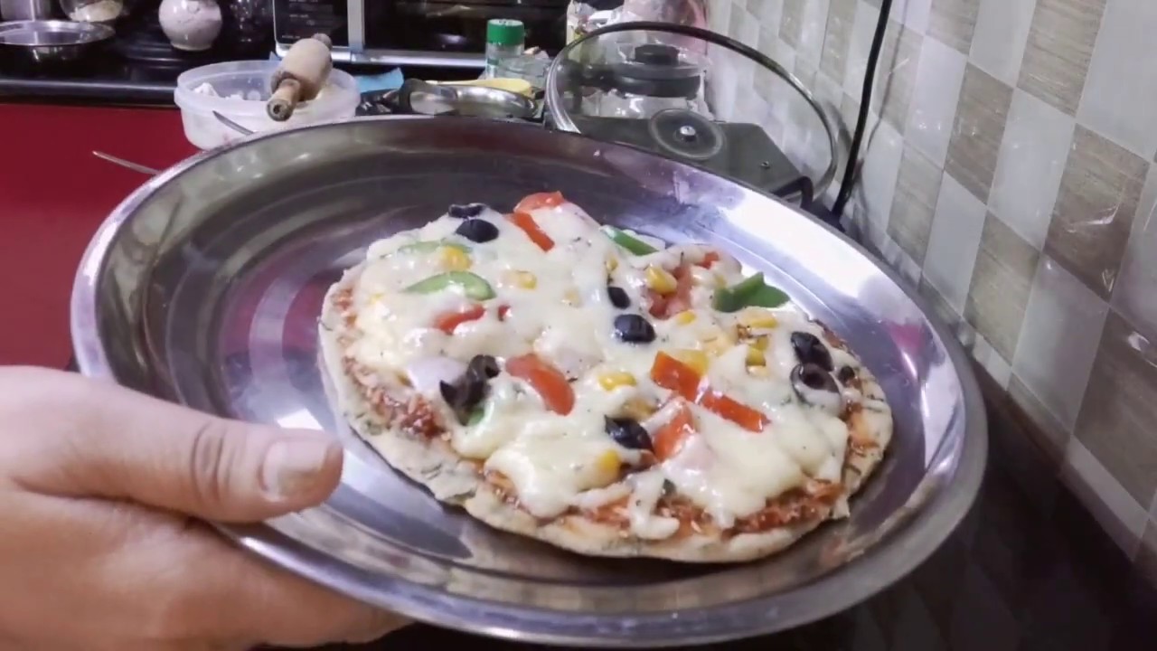 बिना ईस्ट मैदा ओवन पैन पिज़्ज़ा Without Oven Yeast All Purpose