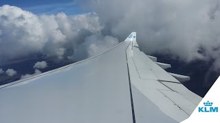 KLM A330 Turbulent takeoff during bad weather (wingflex) | Schiphol