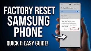 How to Factory Reset Samsung Phone Without Password (Step-by-Step Guide)