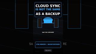 Cloud Sync Is NOT the Same as a Backup Cloud Sync Is NOT the Same as a Backup