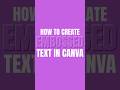 Canva Text Effects | Embossed Text Effect  #youtubeshorts  #shorts