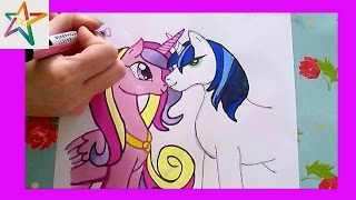 How to Draw Princess Cadence and Shining Armor My Little Pony with CoorCraze! Coloring Book Fun(Watch How to Draw and Color Princess Cadence and Shining Armor with ColorCraze! MLP Coloring Book Fun. Watch us Draw and color My Little Pony's ..., 2016-05-11T22:00:13.000Z)