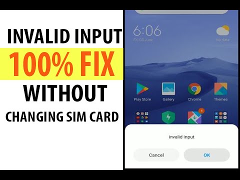 Invalid Input Problem || 100% fix without changing Sim Card