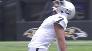 Raiders punter marquette king unleashes ray lewis dance celebration
after kick vs ravens