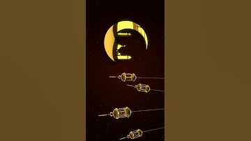 #4K #Greeting Card #Abstract Golden Eid Mubarak #Arabic Loop background.