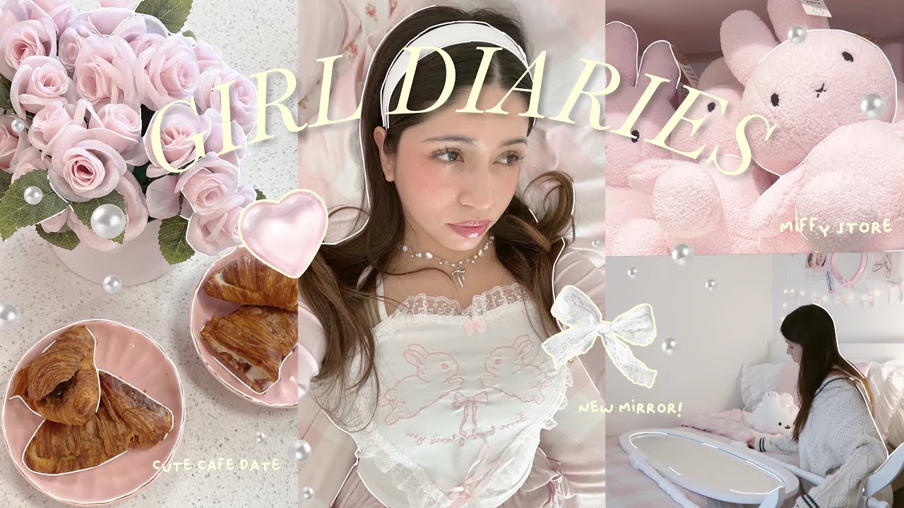 life vlog 🧸 *CUTE GIRLY DAYS* pink cafe, shopping, new room decor etc.