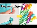 How to make paper flowers / Easy Hayacinth flower with paper /Origami paper flowers crepe paper