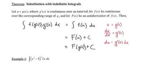 4.5.1 The Substitution Rule