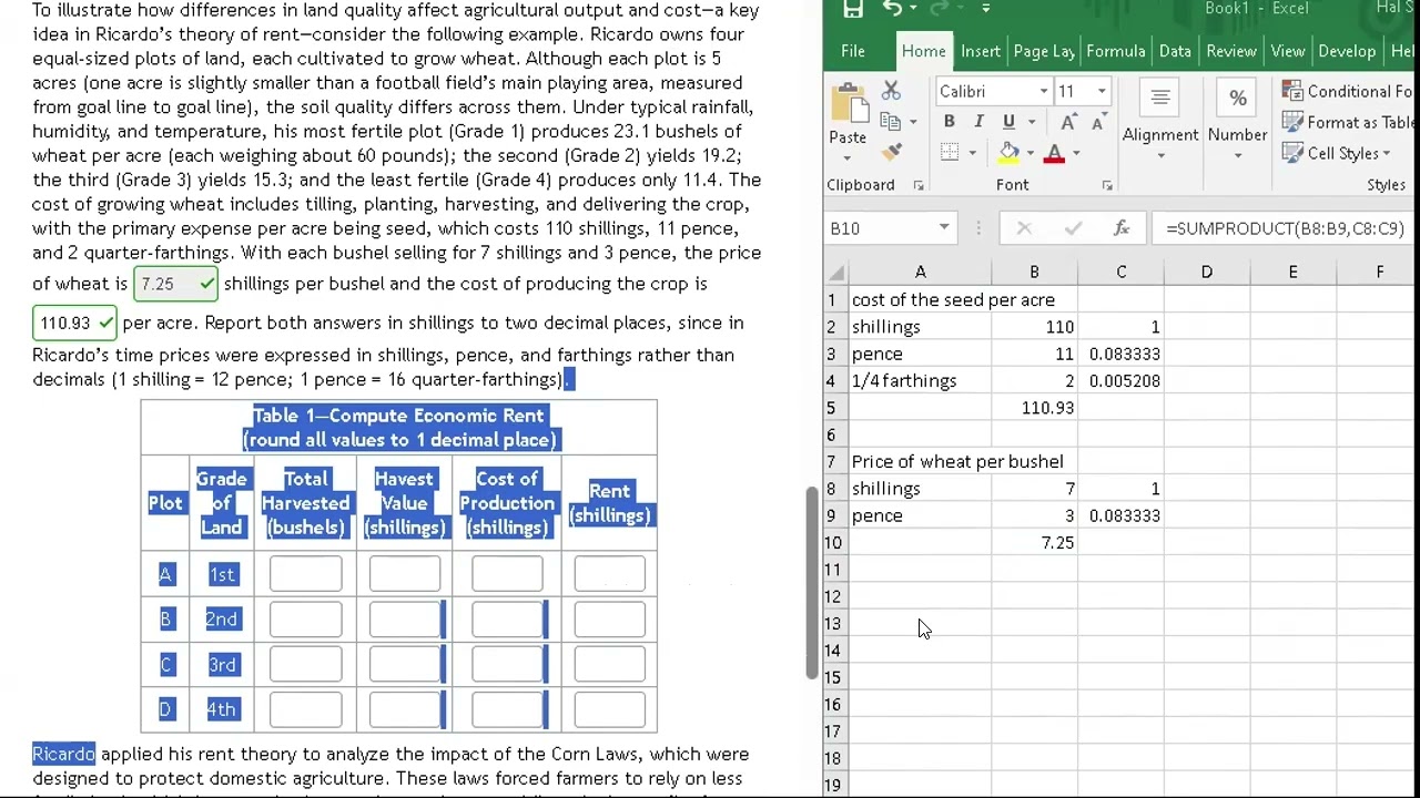 David Ricardo's Theory of Rent