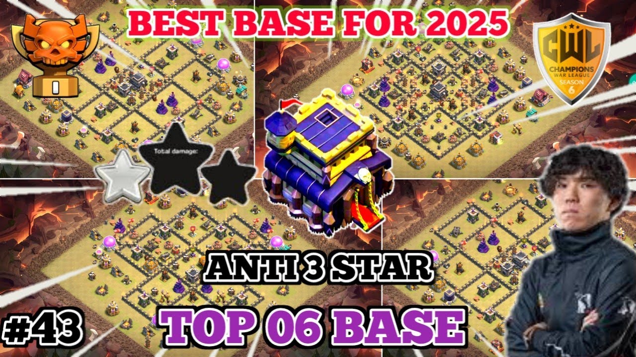 Top 6 Th9 Cwl Base Link 2025 | th9 war base 2025 | TH9 ANTI 2 STAR BASE  | Beauty Queen xyz #43
