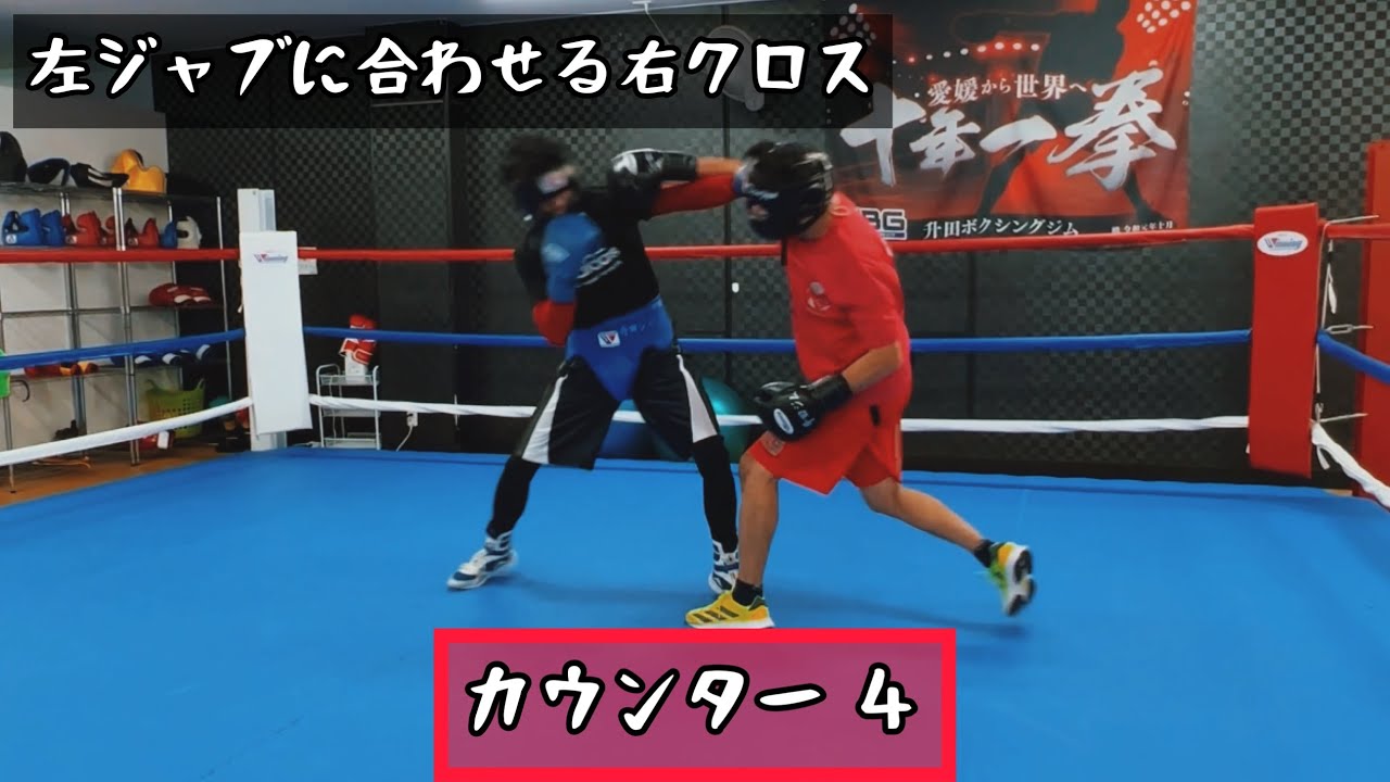 カウンター ４【左ジャブに合わせる右クロス】
