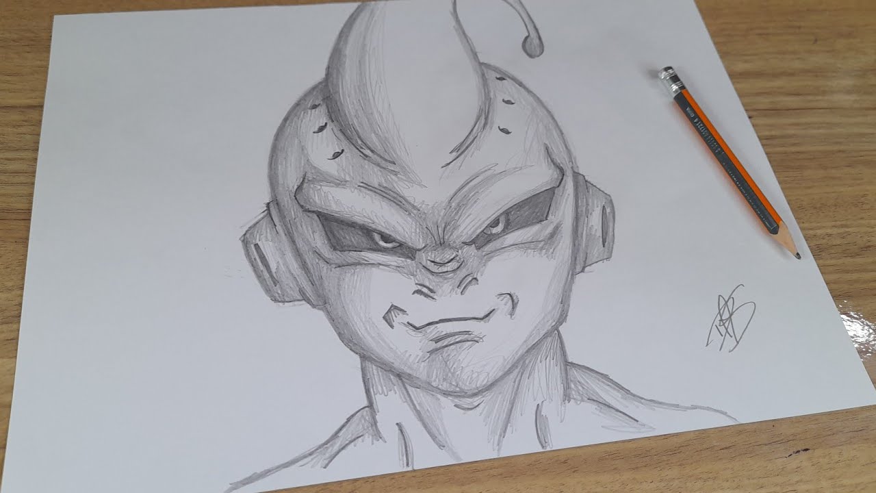 FACIL DE DESENHAR COMO DESENHAR KID BOO de DRAGON BALL passo a passo 