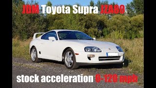OEM Toyota Supra twin turbo acceleration 0-120mph with stock boost