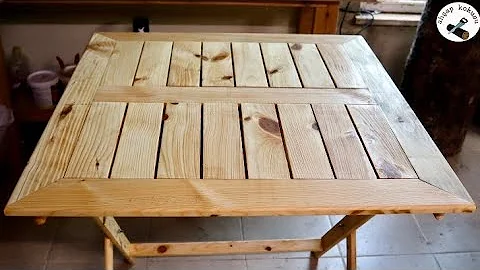 Making folding table from pallet / Folding wooden table diy