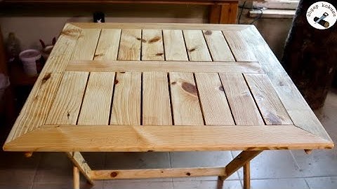 Making folding table from pallet / Folding wooden table diy
