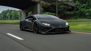 Wrapping a Huracan Evo Matte Black in 11 minutes!