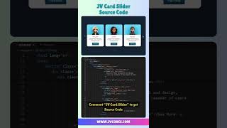 JV Card Slider Source Code  #coding #webdevelopment #javascript #html #css #shorts