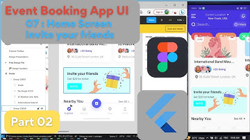 07 : Home Screen - Invite Your Friend Container - Part 02 | Event Booking App UI Kit in Flutter