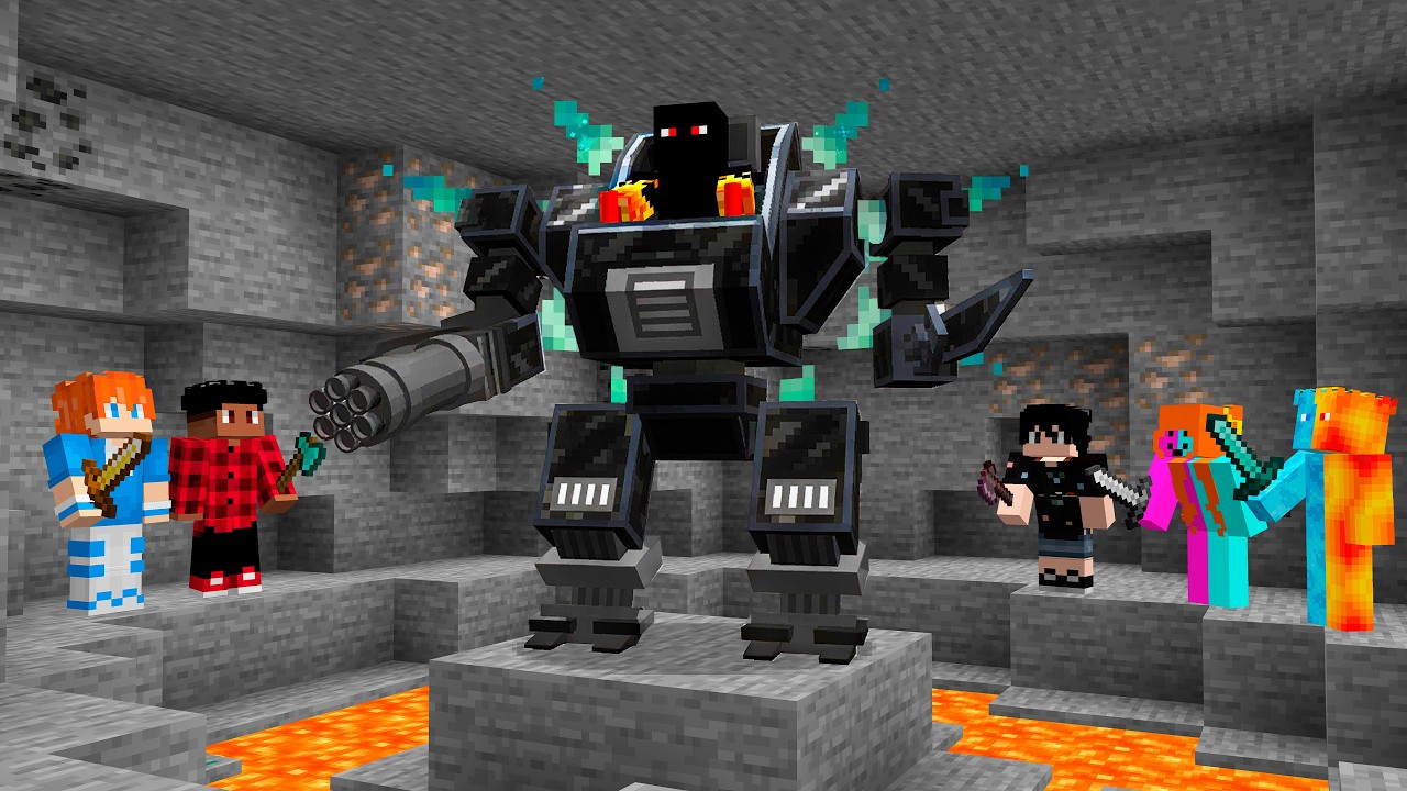 MEGA ROBÔ AVARITIA DE MOD  vs CAÇADOR no MINECRAFT