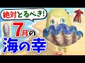 【あつ森】7月にとれる海の幸を全て紹介！レアな海の幸をとるコツや買取値段、魚影、出現時間などを解説！しんじゅやダイオウグソクムシの捕まえ方はこれだ【あつまれどうぶつの森 7月の海の幸コンプリート】