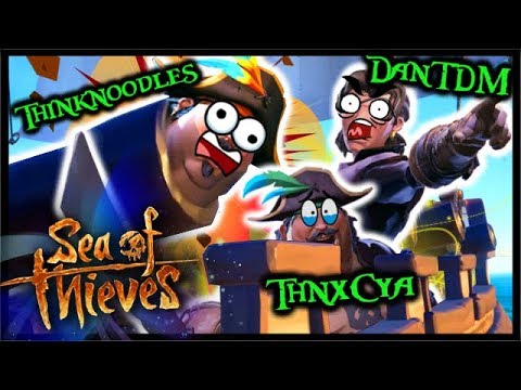 CAPTAIN DAN & THE FAT LADS! Sea Of Thieves w/ DanTDM & Thinknoodles (Funny Moments)