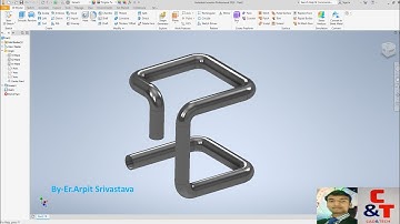3d pipe ll How to make 3d pipe ll Inventor tutorial ll Cad&tech