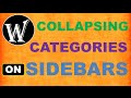 How to show collapsing categories list on wodpress blog sidebars? | Collapsing Categories List