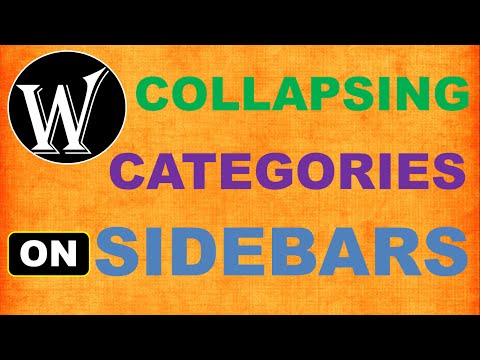 How to show collapsing categories list on wodpress blog sidebars? | Collapsing Categories List