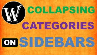 How to show collapsing categories list on wodpress blog sidebars | Collapsing Categories List