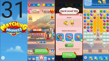 Matching Madness: Match 3 Puzzle games. Level 104 #tinytacticsgames