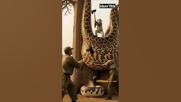rescue elephant from giant python #animals #funnyvideo #elephant #shorts #ai