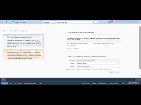 How to Report a Customer Incident - SAP ONE Support Launchpad