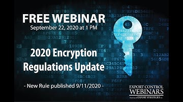 2020 Encryption Export Controls Update (Revised)