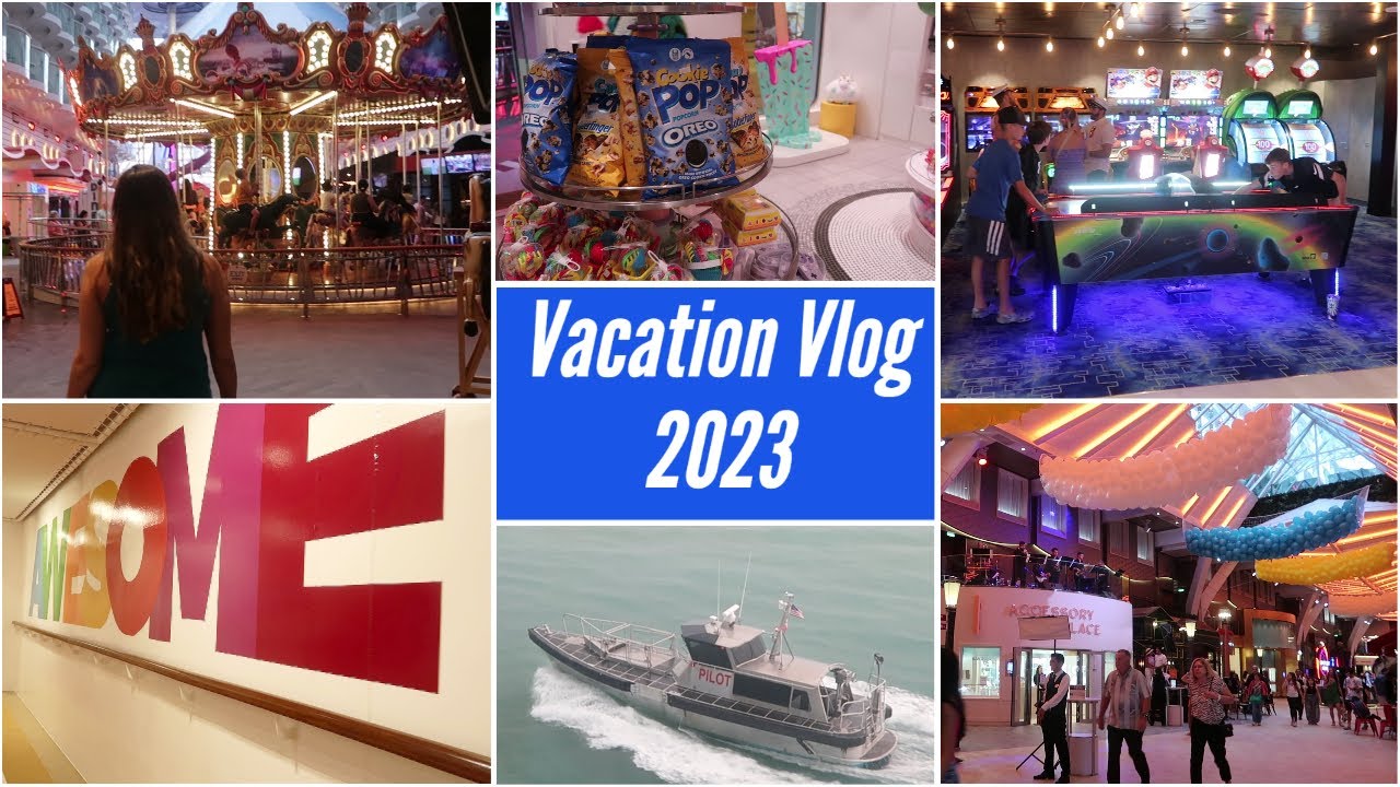2023 Vacation Vlog Day 2 PT 2 Royal Caribbean Wonder of The Seas Walking Track, Gift Shops & More