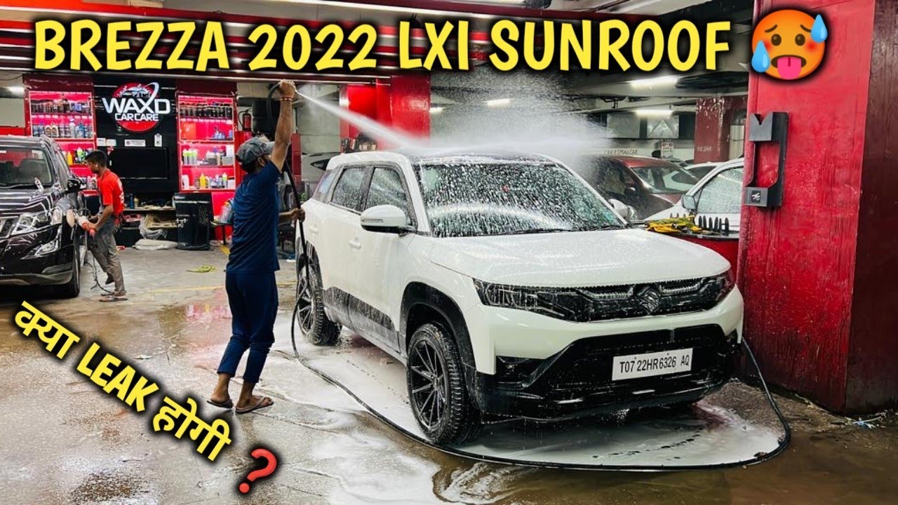 MY BREZZA 2022 SUNROOF LEAK TEST ️क्या पानी आएगा अंदर 🥲 HIGH PRESSURE