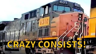 BONUS CLIPS 90! CRAZY CONSISTS ON THE UP KS SUBDIVISION! EX SP AC44 UP6310, GRAY GHOST & DASH 9s! 