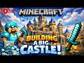 🔴MINECRAFT LIVE - "BIG CASTLE" BUILD CHALLENGE!!🏰⛏️💎 || HINDI GAMEPLAY💯🗣️